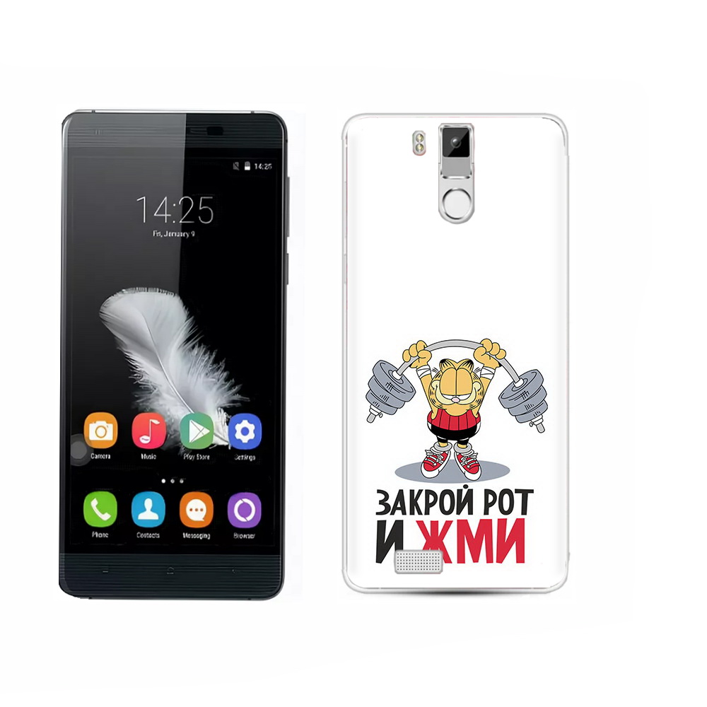 

Чехол MyPads Tocco для Oukitel K6000 Pro Закрой рот и жми, Прозрачный, Tocco