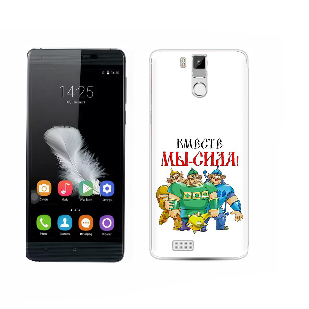 

Чехол MyPads Tocco для Oukitel K6000 Pro 23 февраля богатыри, Прозрачный, Tocco