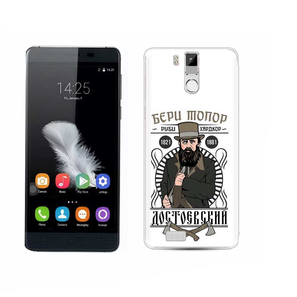 

Чехол MyPads Tocco для Oukitel K6000 Pro Достоевский, Прозрачный, Tocco