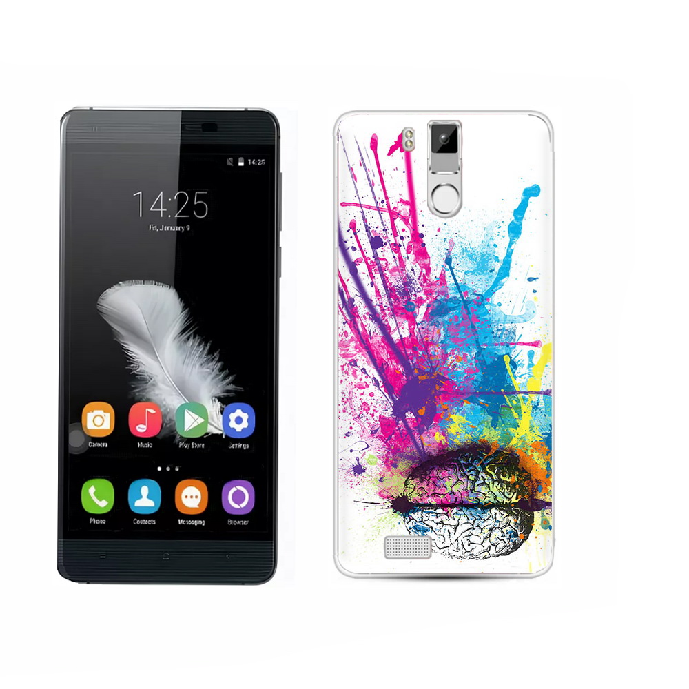 

Чехол MyPads Tocco для Oukitel K6000 Pro яркий красочный мозг, Прозрачный, Tocco