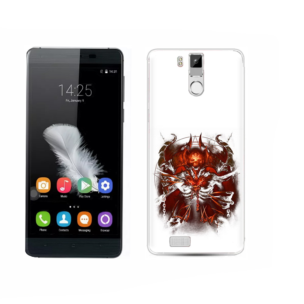 

Чехол MyPads Tocco для Oukitel K6000 Pro яркий демон, Прозрачный, Tocco