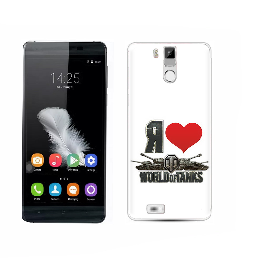 

Чехол MyPads Tocco для Oukitel K6000 Pro я люблю ворлд оф танк, Прозрачный, Tocco