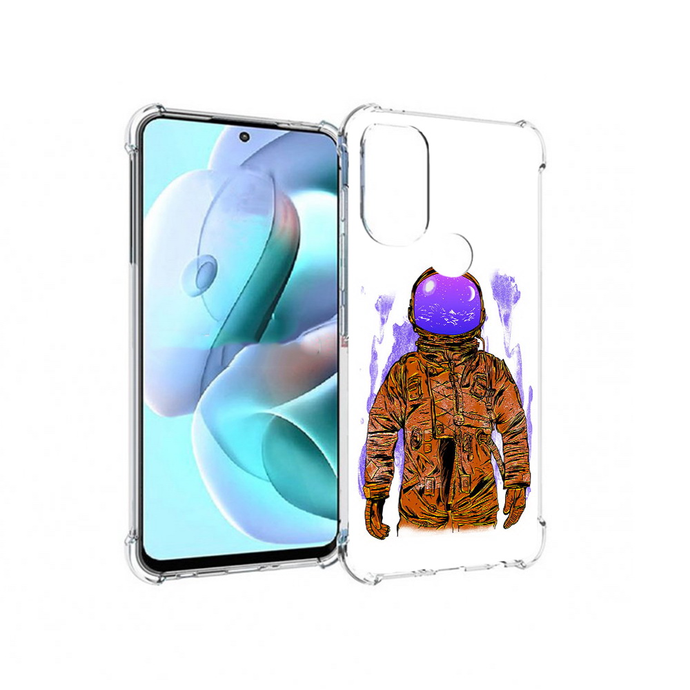 

Чехол MyPads Tocco для Motorola Moto G71 нарисованный мужчина в скафандре, Прозрачный, Tocco
