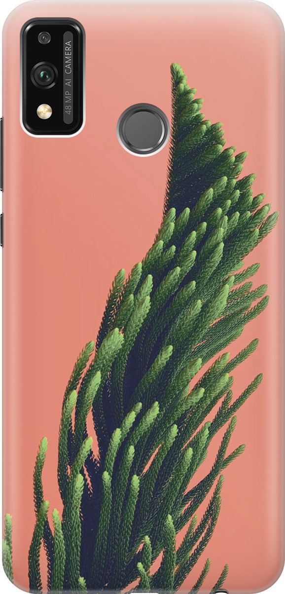 

Силиконовый чехол на Honor 9X Lite с принтом "Хвоя на розовом", Зеленый;розовый, 6430