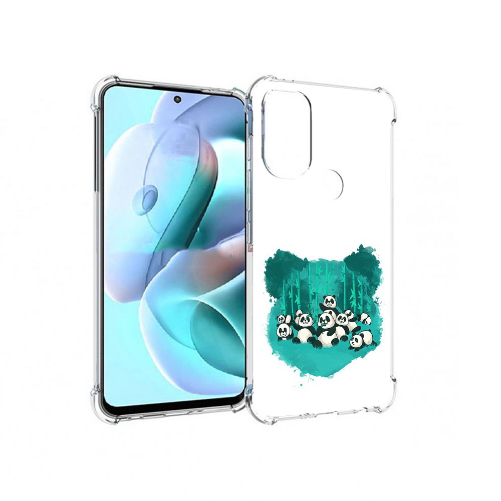 

Чехол MyPads Tocco для Motorola Moto G71 нарисованные панды (PT227080.353.508), Прозрачный, Tocco