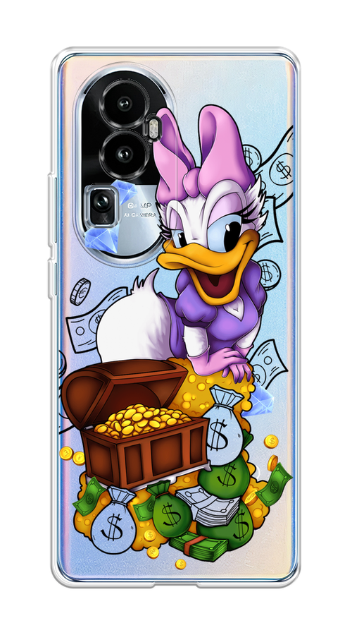 

Чехол на Oppo Reno 10 "Rich Daisy Duck", Коричневый;белый;фиолетовый, 2514550-6