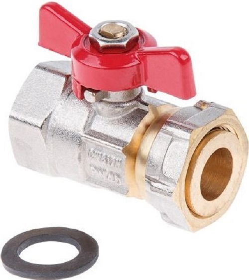 фото Кран шаровый av engineering с накидной гайкой 3/4х3/4 pn40 ave096002