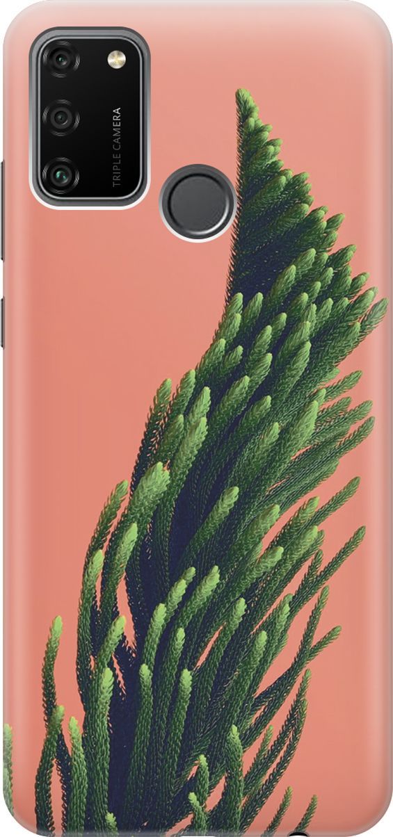 

Силиконовый чехол на Honor 9A с принтом "Хвоя на розовом", Зеленый;розовый, 6410