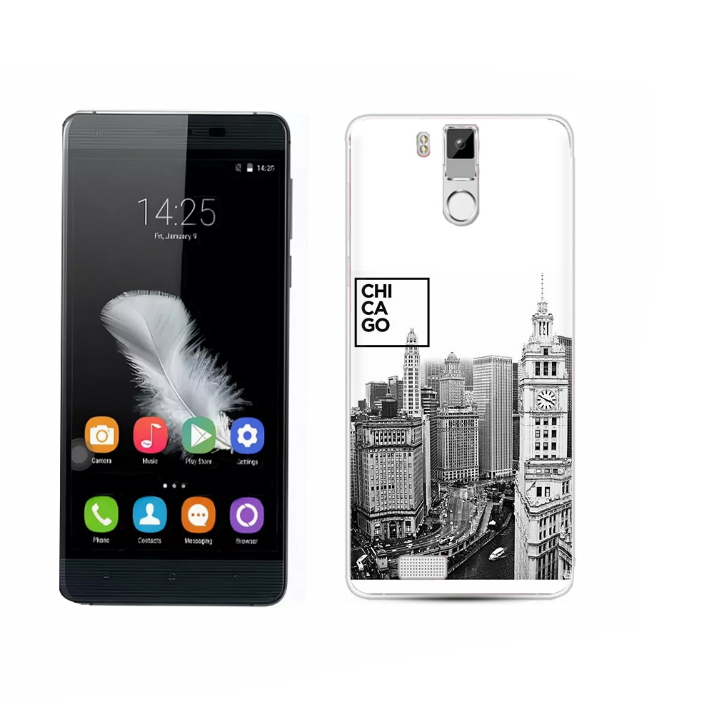 

Чехол MyPads Tocco для Oukitel K6000 Pro черно белый чикаго, Прозрачный, Tocco