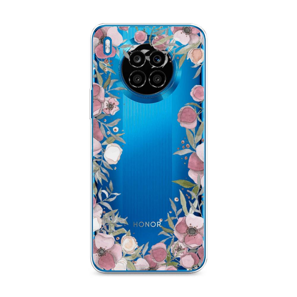 

Чехол Awog на Honor 50 Lite "Розовая цветочная рамка", Розовый;зеленый, 6106450-8