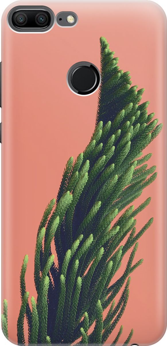 

Силиконовый чехол на Honor 9 Lite с принтом "Хвоя на розовом", Зеленый;розовый, 6405