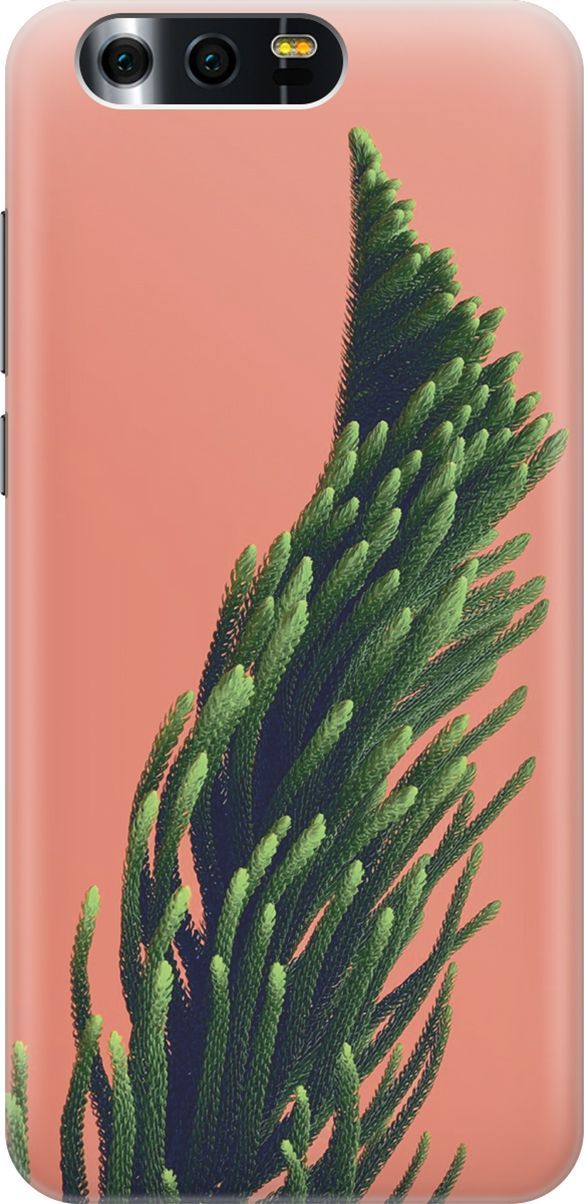 

Силиконовый чехол на Honor 9 с принтом "Хвоя на розовом", Зеленый;розовый, 6400