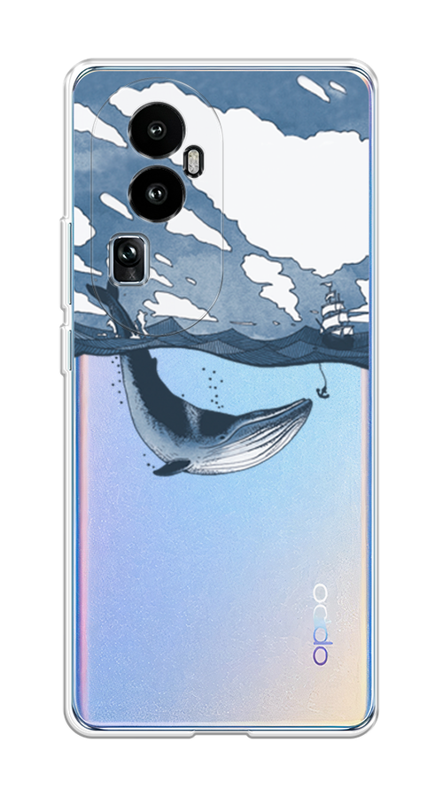 

Чехол на Oppo Reno 10 "Большой кит", Синий, 2514550-1
