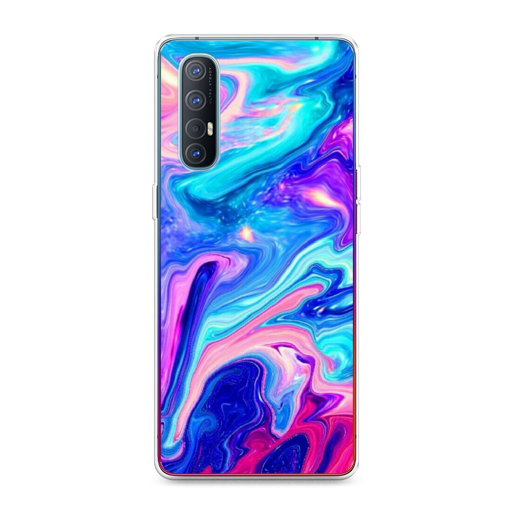 фото Силиконовый чехол "потеки краски" на oppo reno 3 pro awog