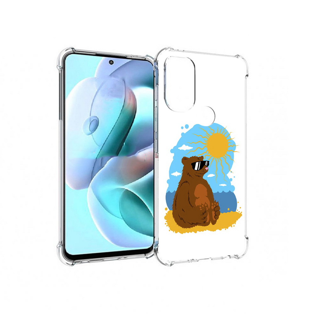 

Чехол MyPads Tocco для Motorola Moto G71 медведь на чиле (PT227080.353.468), Прозрачный, Tocco