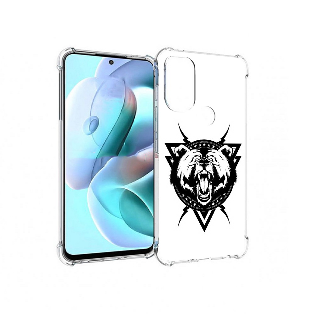 

Чехол MyPads Tocco для Motorola Moto G71 медведь в треугольнике (PT227080.353.464), Прозрачный, Tocco
