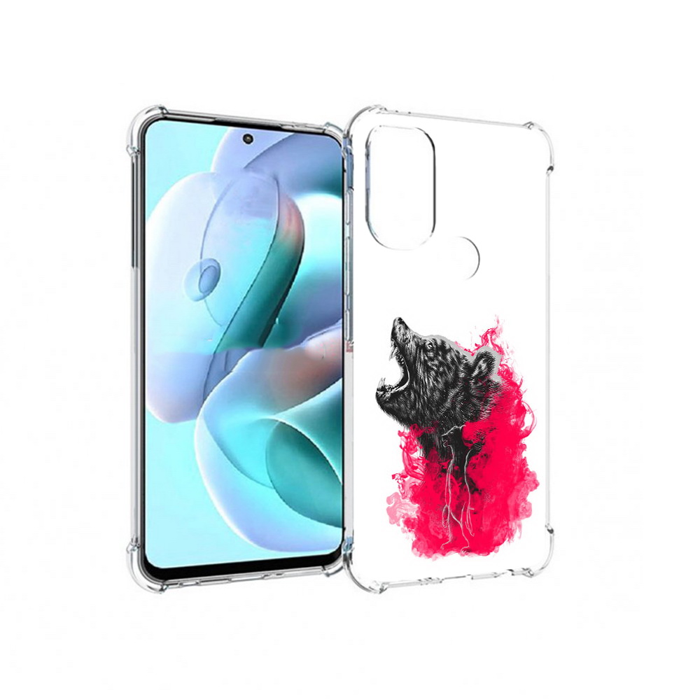 

Чехол MyPads Tocco для Motorola Moto G71 медведь в дымке (PT227080.353.463), Прозрачный, Tocco