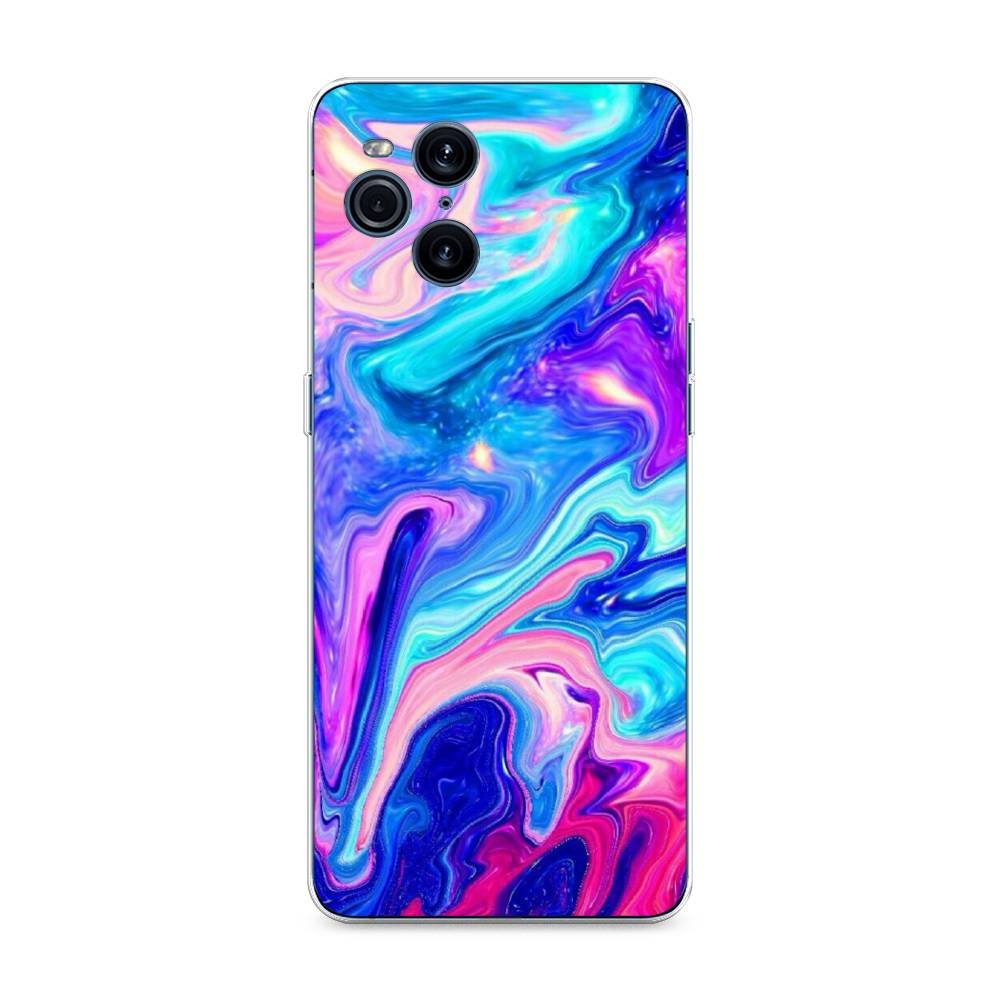 

Чехол Awog на Oppo Find X3 Pro "Потеки краски", Разноцветный, 255750-10