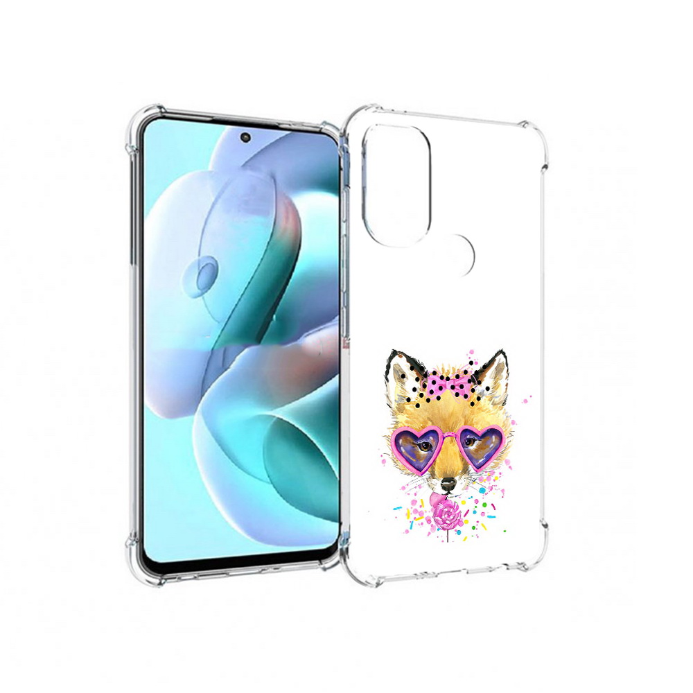 

Чехол MyPads Tocco для Motorola Moto G71 лисенок с бантиком (PT227080.353.441), Прозрачный, Tocco