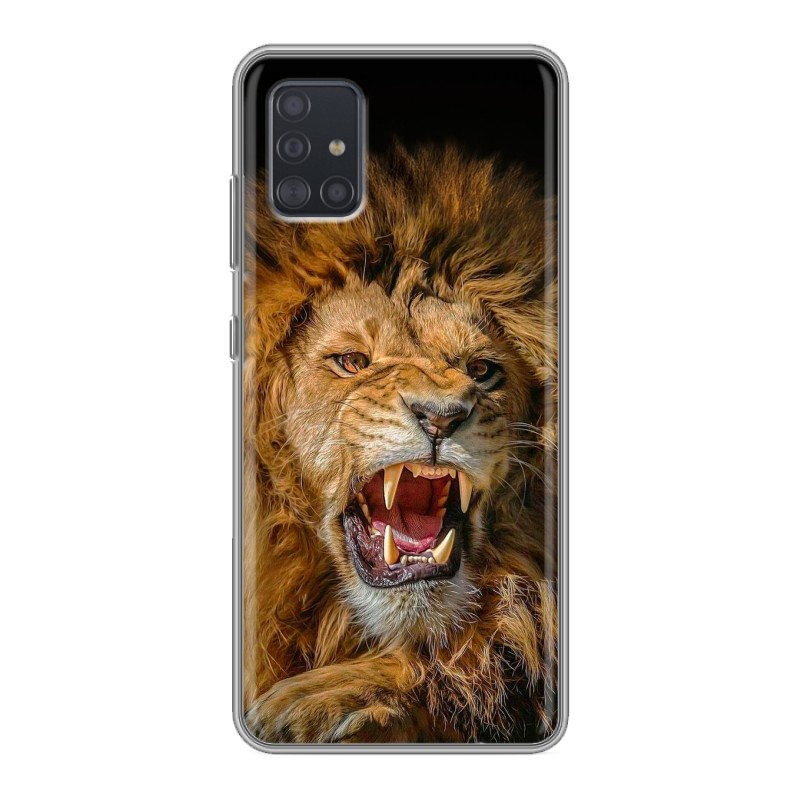 

Дизайнерский силиконовый чехол для Samsung Galaxy A51 Лев рычащий