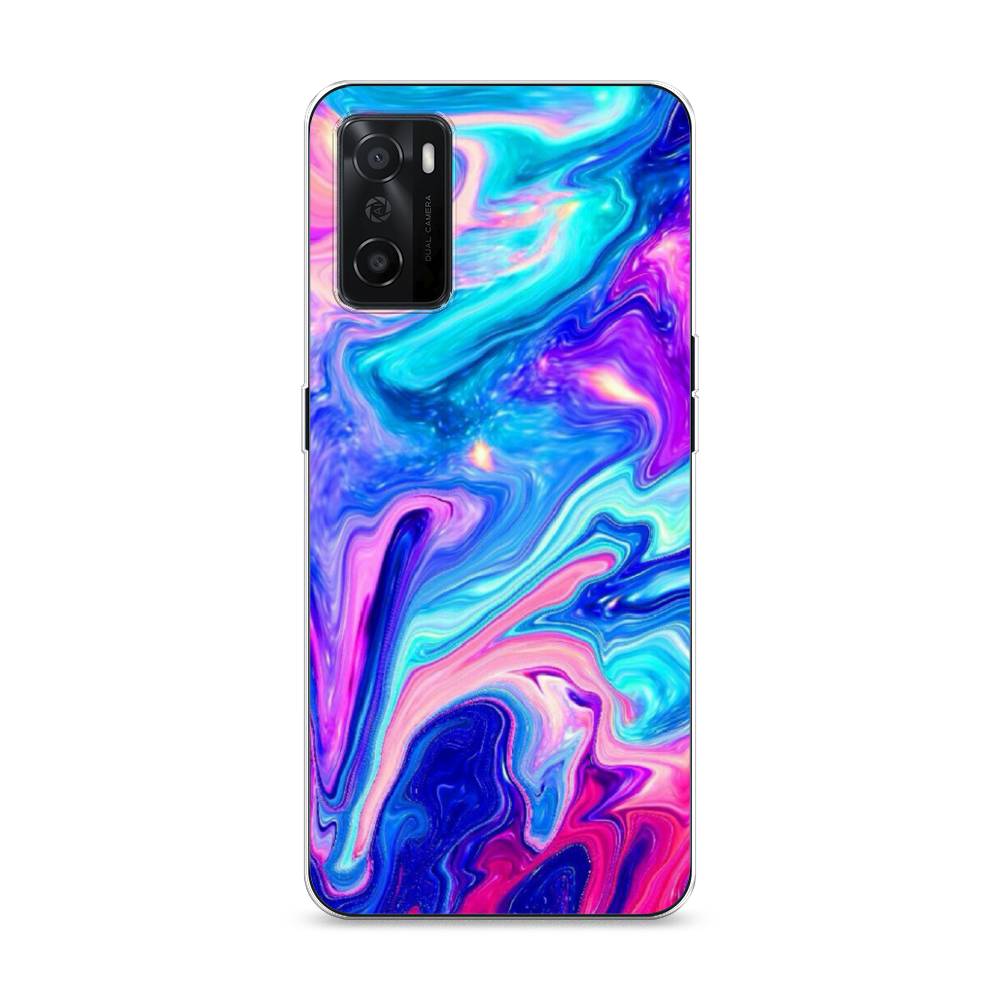 фото Силиконовый чехол "потеки краски" на oppo a55s 5g awog