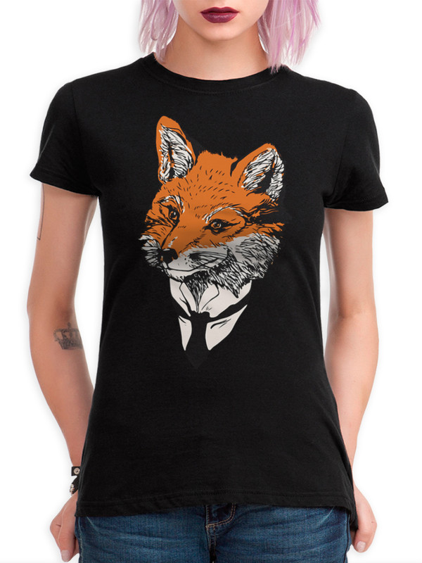 

Футболка женская Dream Shirts Мистер Лис черная L, Мистер Лис
