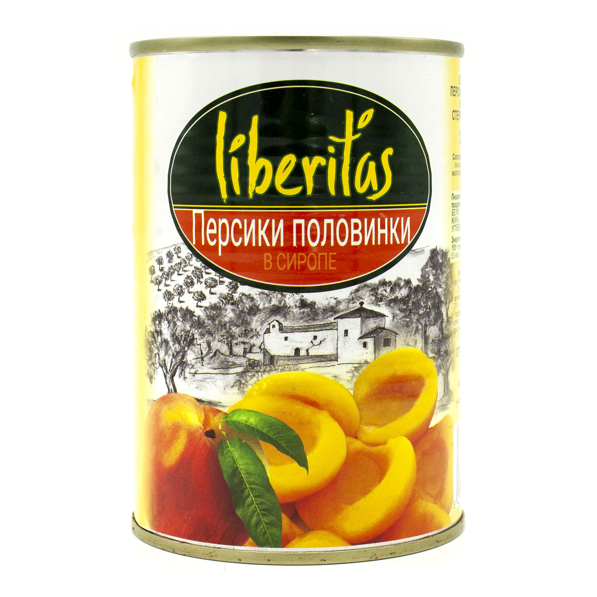 

Персики Liberitas половинки в сиропе 425 г