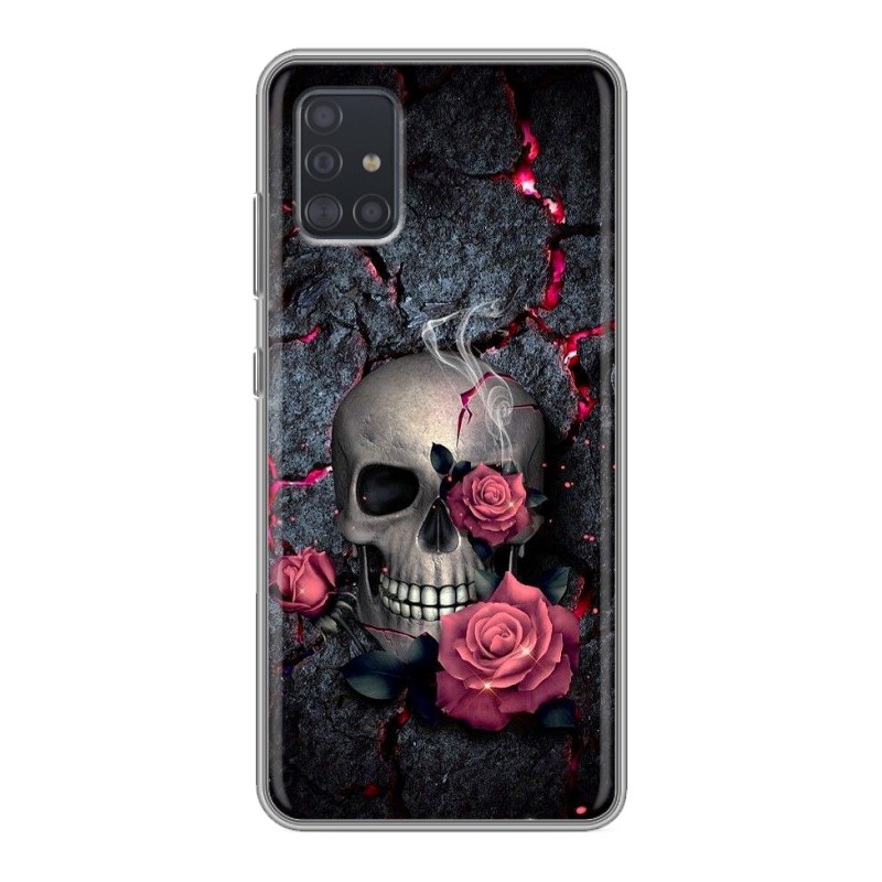 фото Дизайнерский силиконовый чехол для samsung galaxy a51 череп 100gadgets