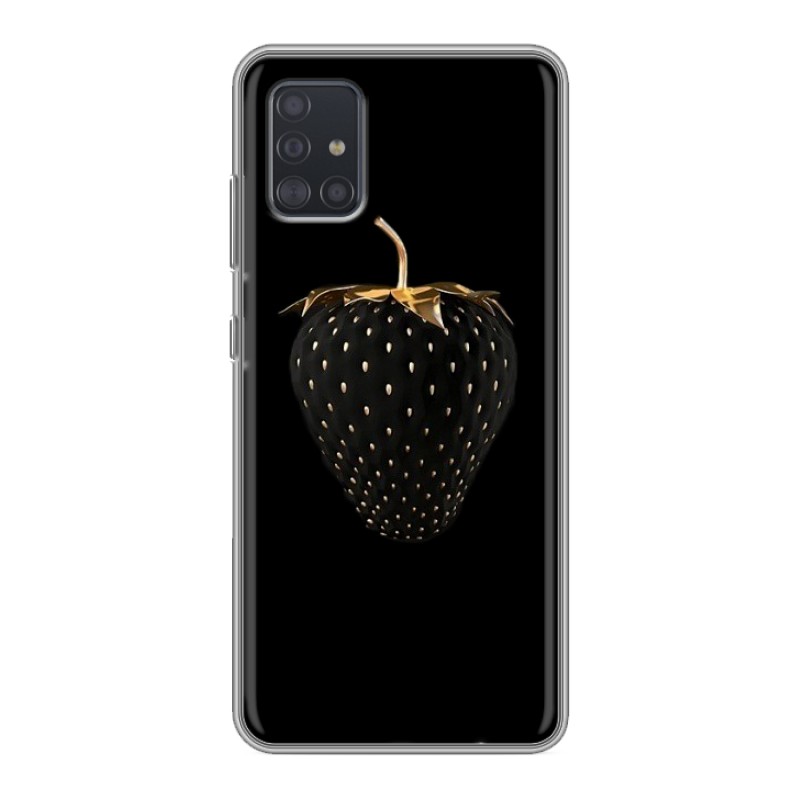 фото Дизайнерский силиконовый чехол для samsung galaxy a51 темная клубничка 100gadgets