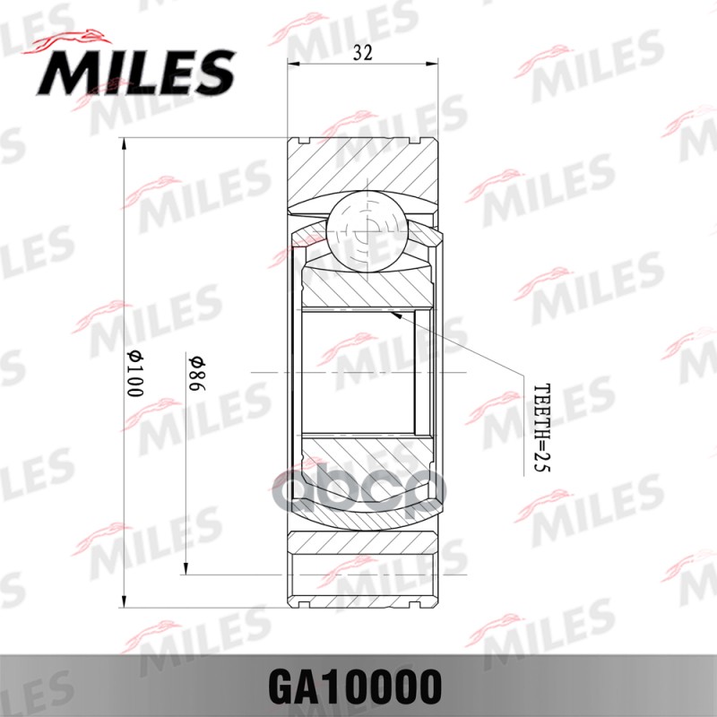 

Шрус Внутренний Alfa Romeo 147/156/166/Fiat Brava/Bravo/Marea/Punto 1.2-2.4d 94-05 (Gkn 30