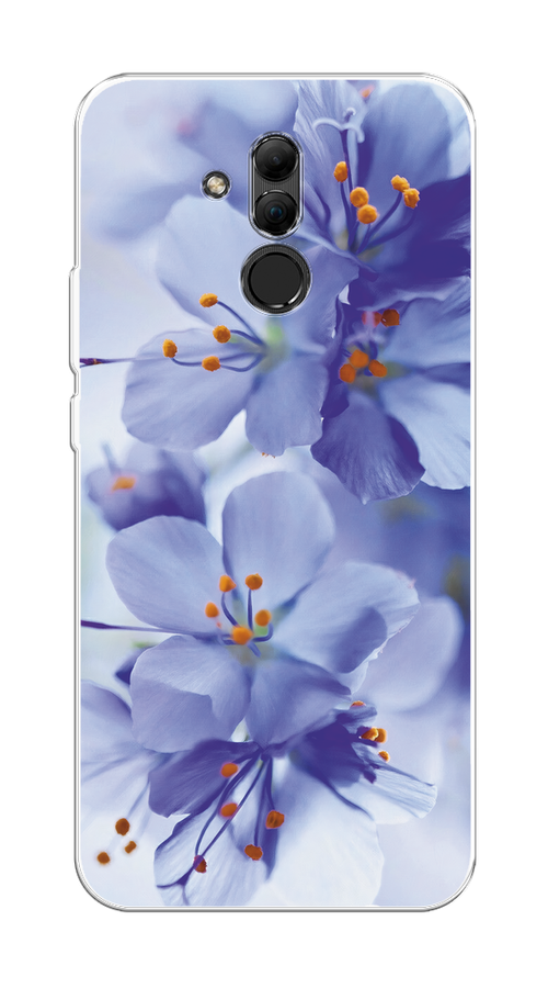

Чехол на Huawei Mate 20 Lite "Фиолетовые цветки", Фиолетовый;синий, 66650-1