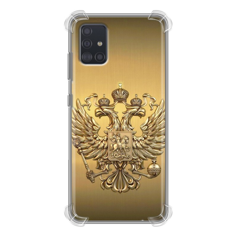 фото Дизайнерский силиконовый чехол для samsung galaxy a51 флаг и герб россии 100gadgets