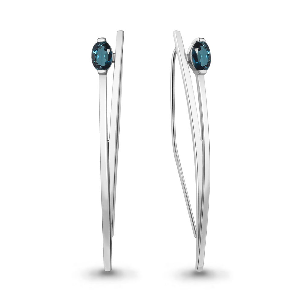 

Серьги из серебра с топазом Aquamarine Aquamarine 4772608_925_р, 4772608_925_р