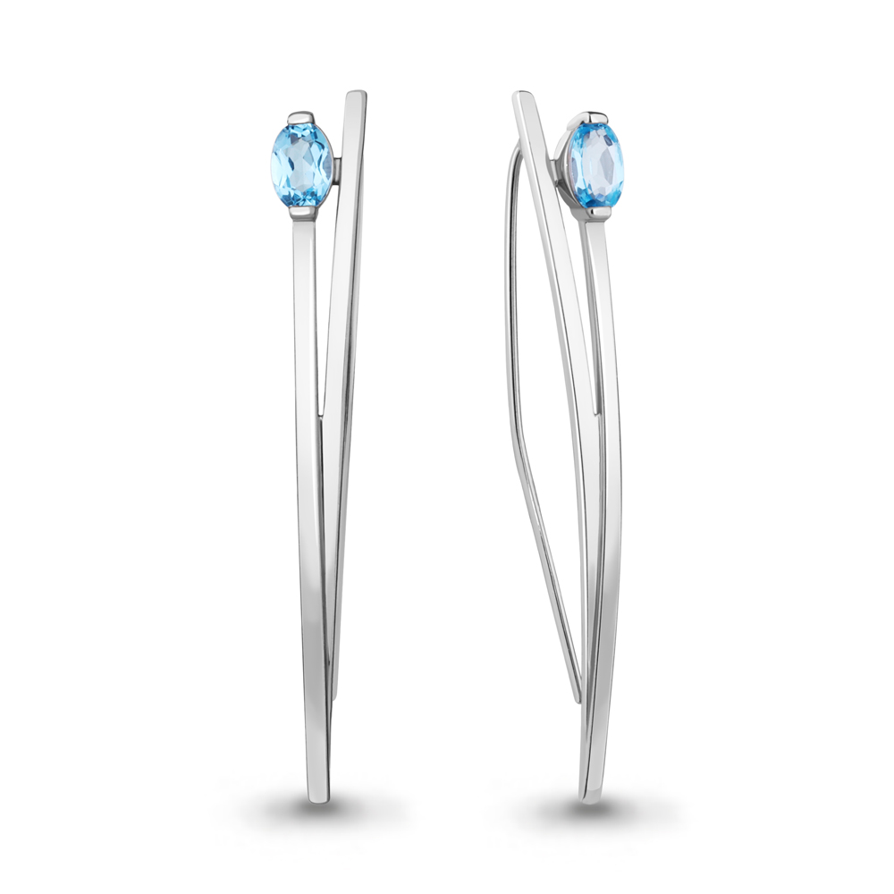 

Серьги из серебра с топазом Aquamarine Aquamarine 4772605_925_р, 4772605_925_р