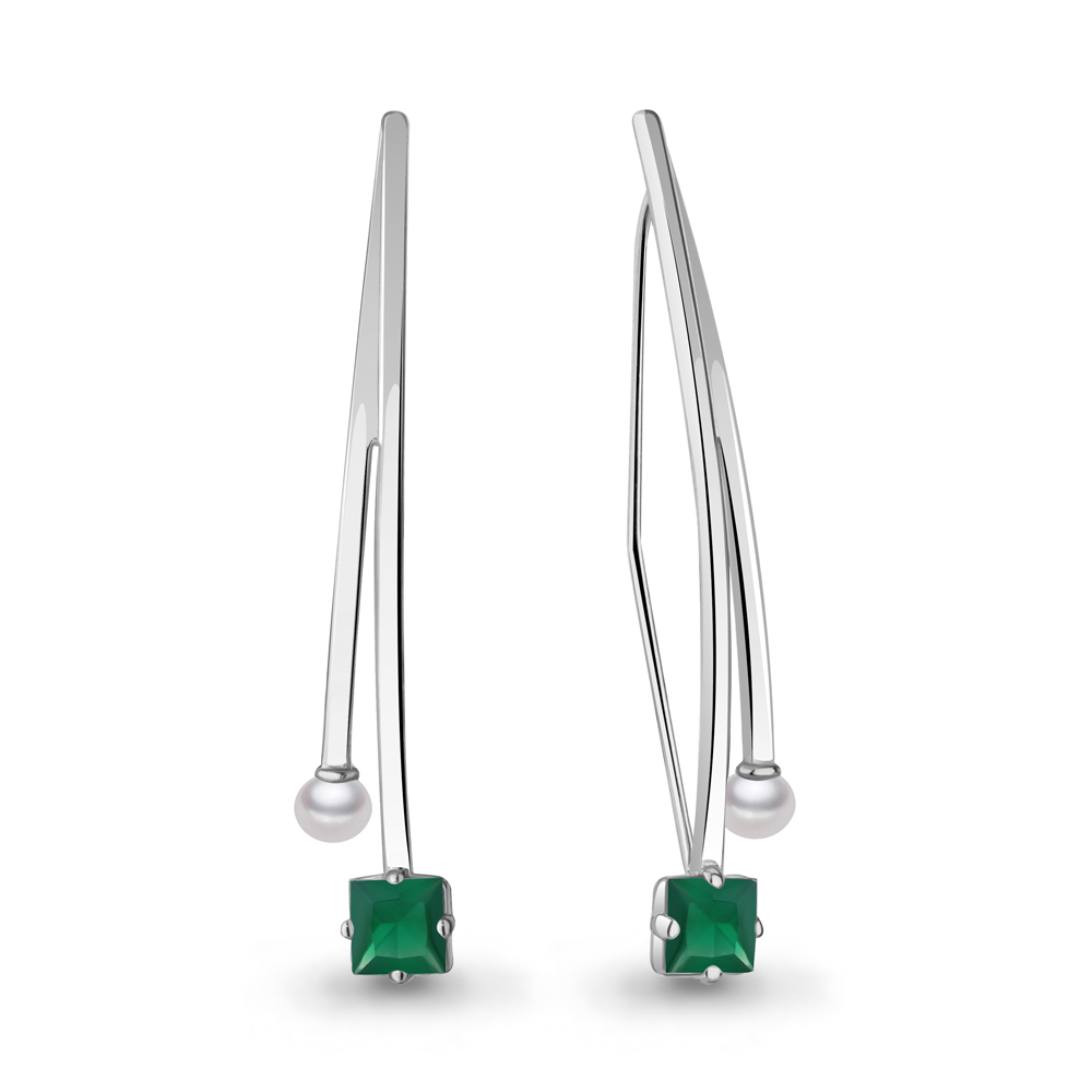 

Серьги из серебра с агатом Aquamarine Aquamarine 4772309_925_р, 4772309_925_р