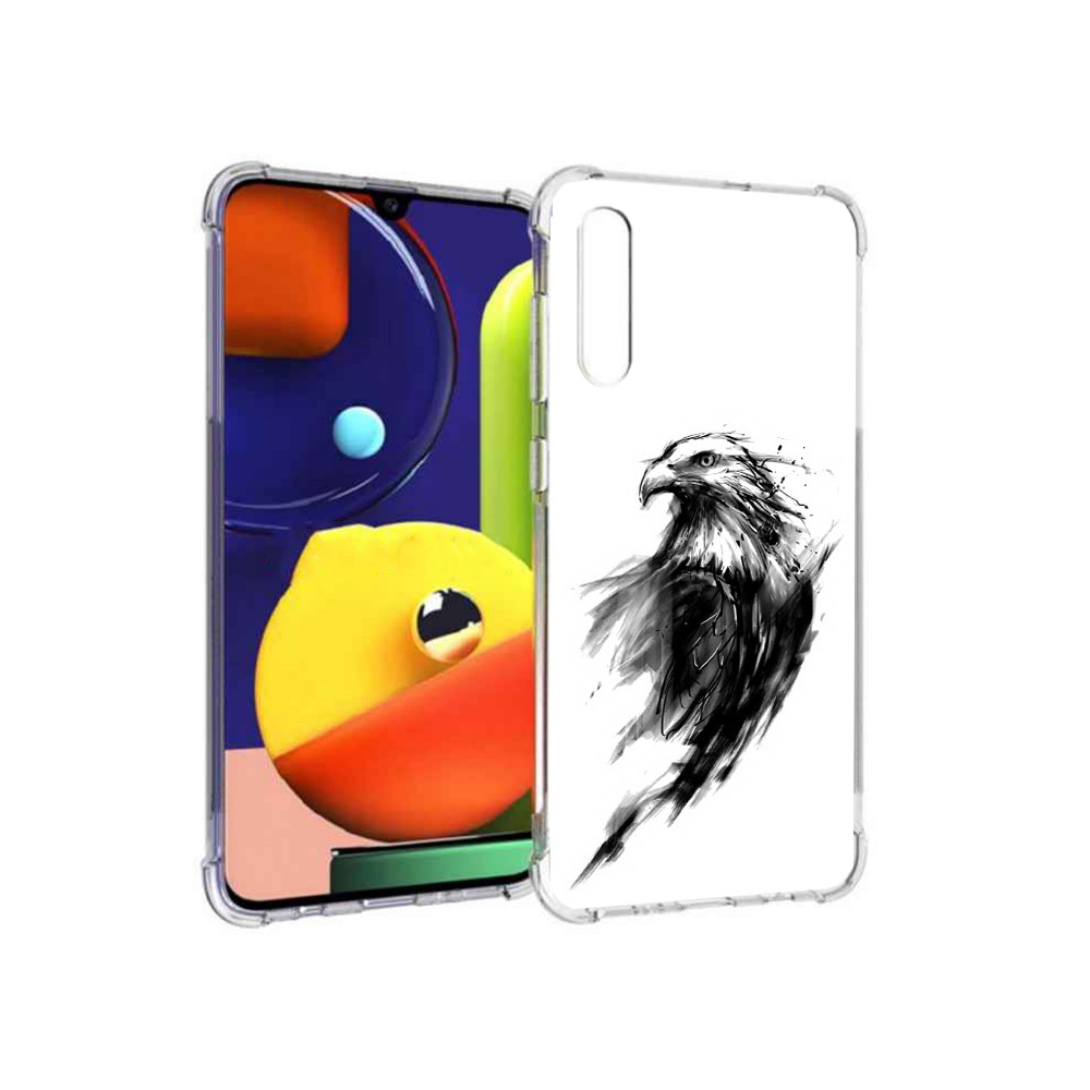 

Чехол MyPads Tocco для Samsung Galaxy A70 чб птица (PT128584.546.670), Прозрачный, Tocco