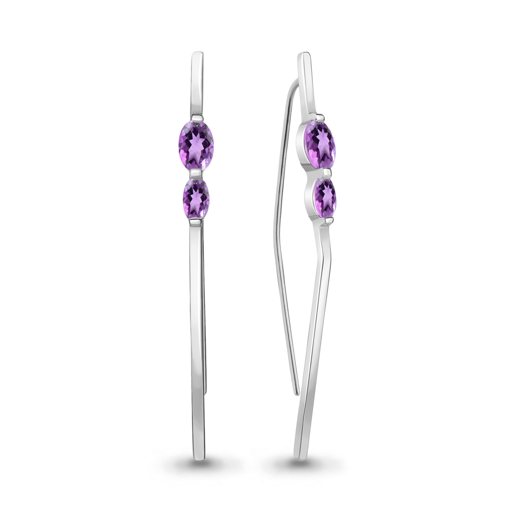 

Серьги из серебра с аметистом Aquamarine Aquamarine 4772204_925_р, 4772204_925_р