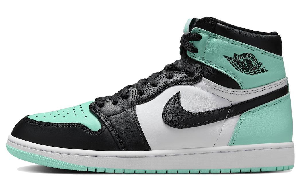 

Кеды унисекс Jordan Jordan High OG Green Glow разноцветные 45 EU, Разноцветный, Jordan High OG Green Glow