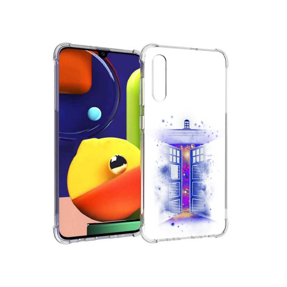 

Чехол MyPads Tocco для Samsung Galaxy A70 фиолетовый уголок абстракция (PT128584.546.659), Прозрачный, Tocco
