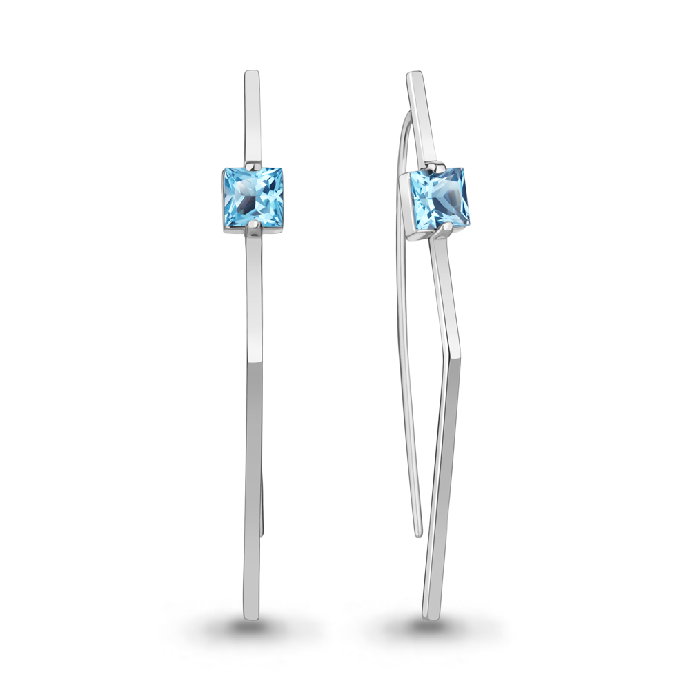 

Серьги из серебра с топазом Aquamarine Aquamarine 4771905_925_р, 4771905_925_р