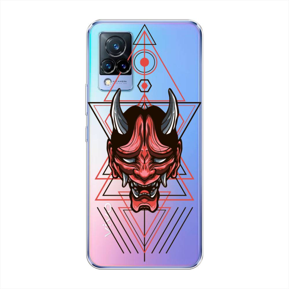 

Чехол на Vivo V21 "Hanya Oni mask", Серый;красный;черный, 264350-4