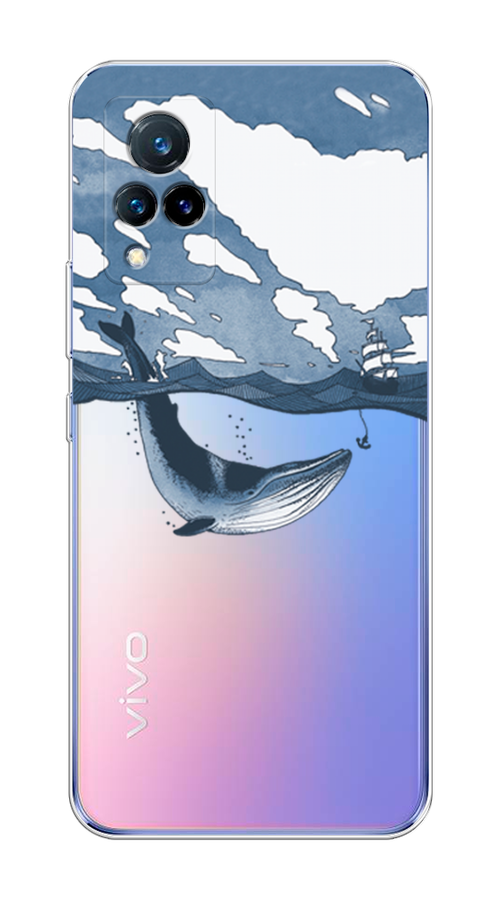 

Чехол на Vivo V21 "Большой кит", Синий, 264350-1