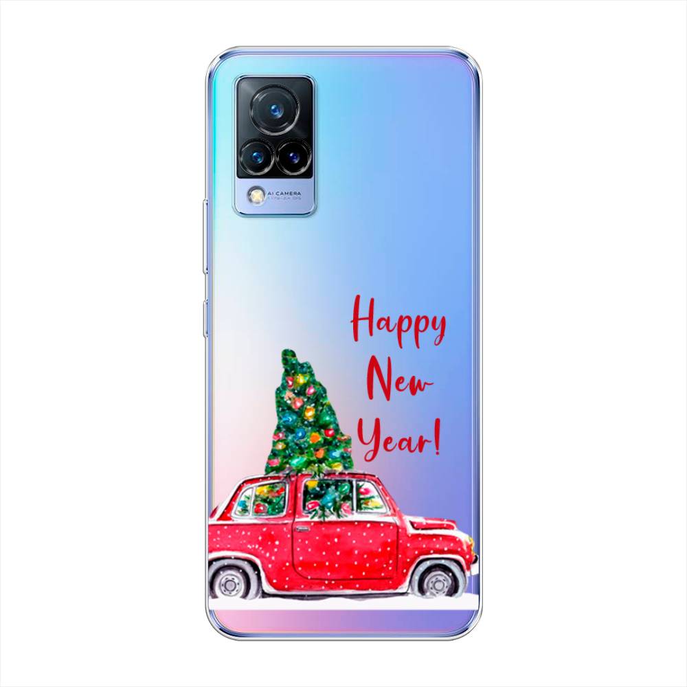

Чехол на Vivo V21 "Happy New Year", Красный;зеленый, 264350-5