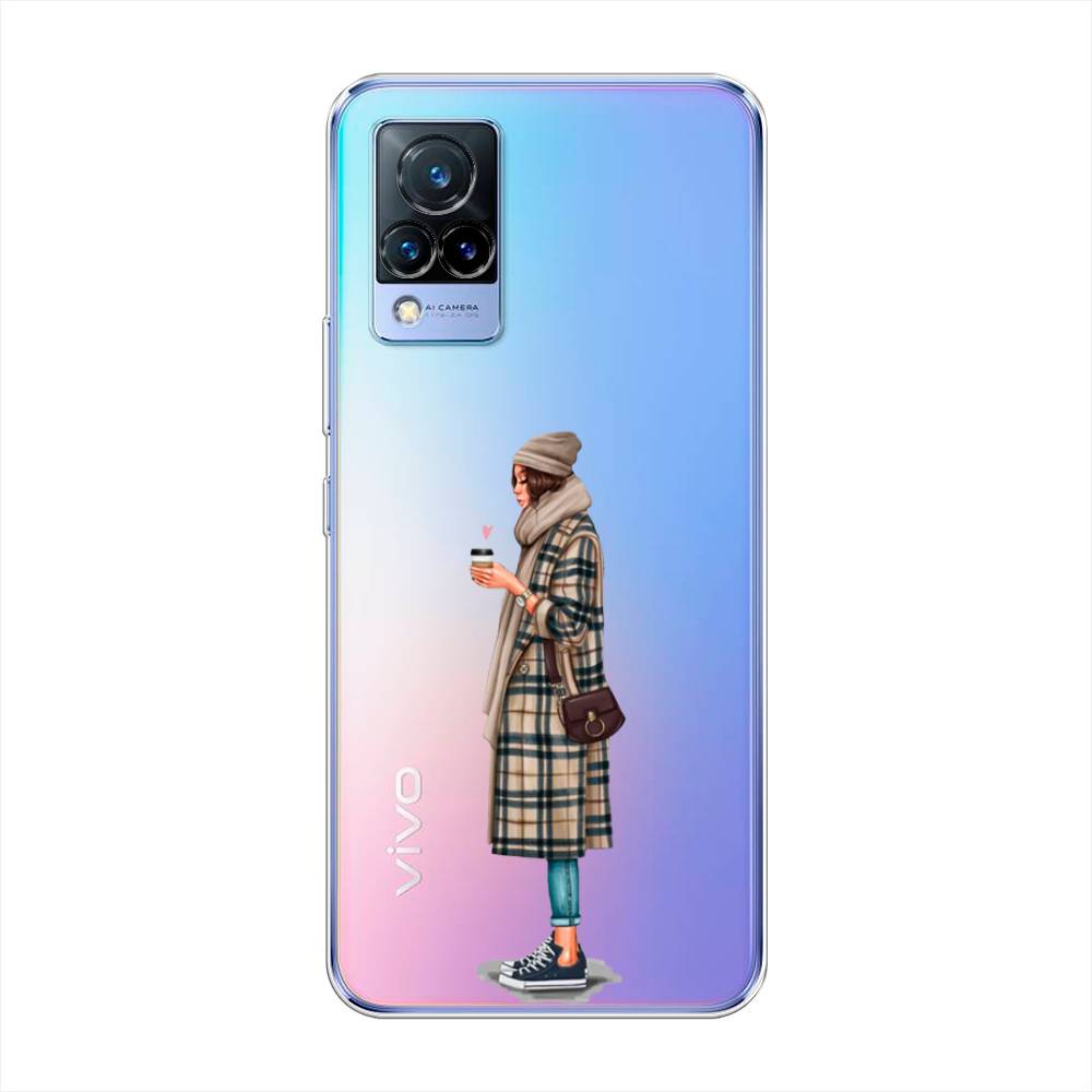

Чехол на Vivo V21 "Утренний кофе", Коричневый;бежевый, 264350-6
