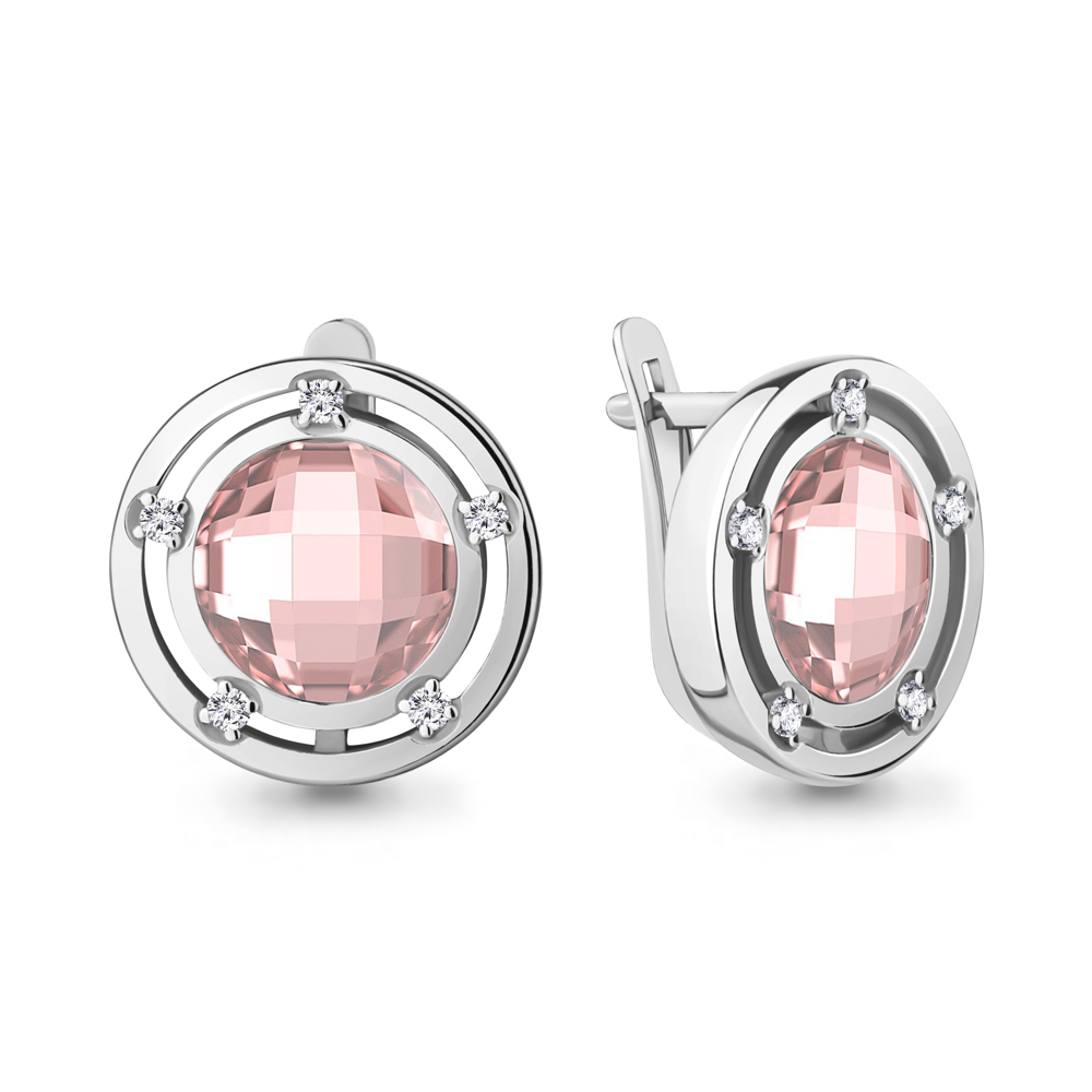 

Серьги из серебра с фианитом Aquamarine Aquamarine 4771690А_925_р, 4771690А_925_р