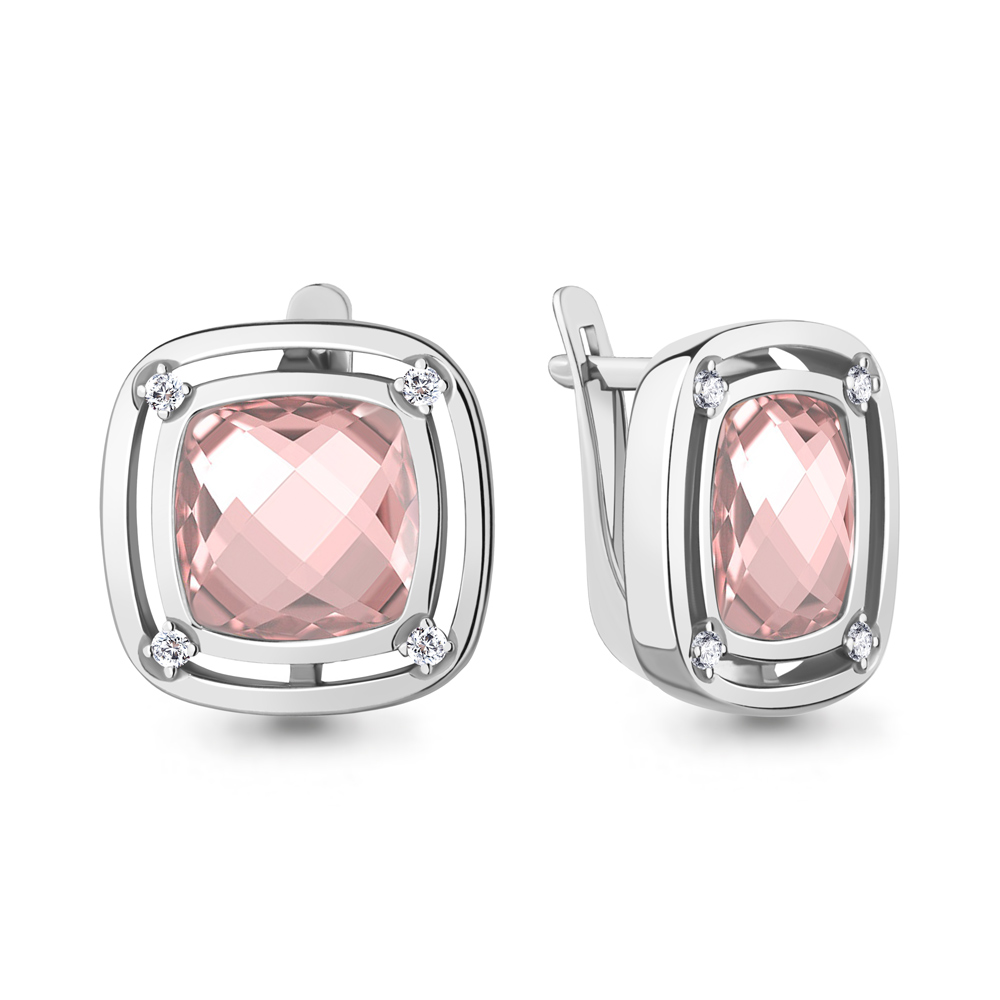 

Серьги из серебра с фианитом Aquamarine Aquamarine 4771590А_925_р, 4771590А_925_р