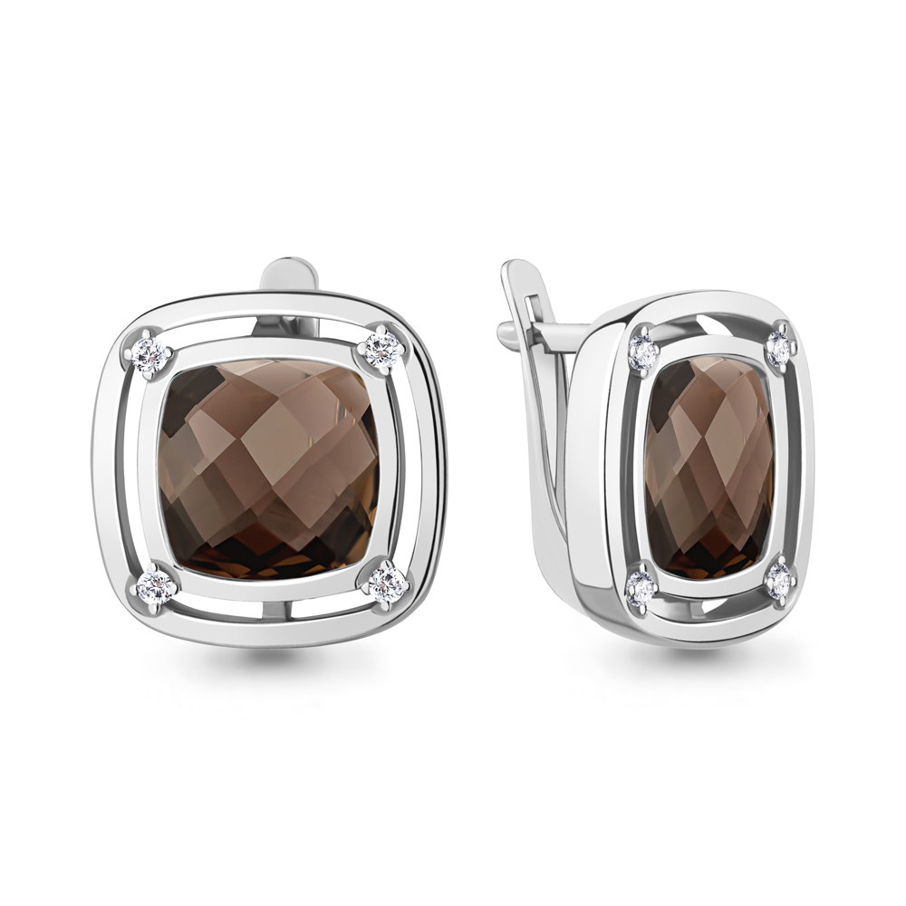 

Серьги из серебра с кварцем Aquamarine Aquamarine 4771501А_925_р, 4771501А_925_р