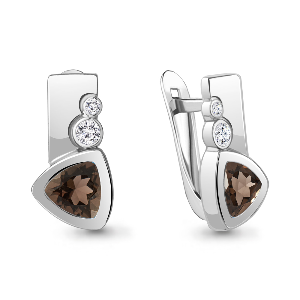 

Серьги из серебра с кварцем Aquamarine Aquamarine 4771201А_925_р, 4771201А_925_р