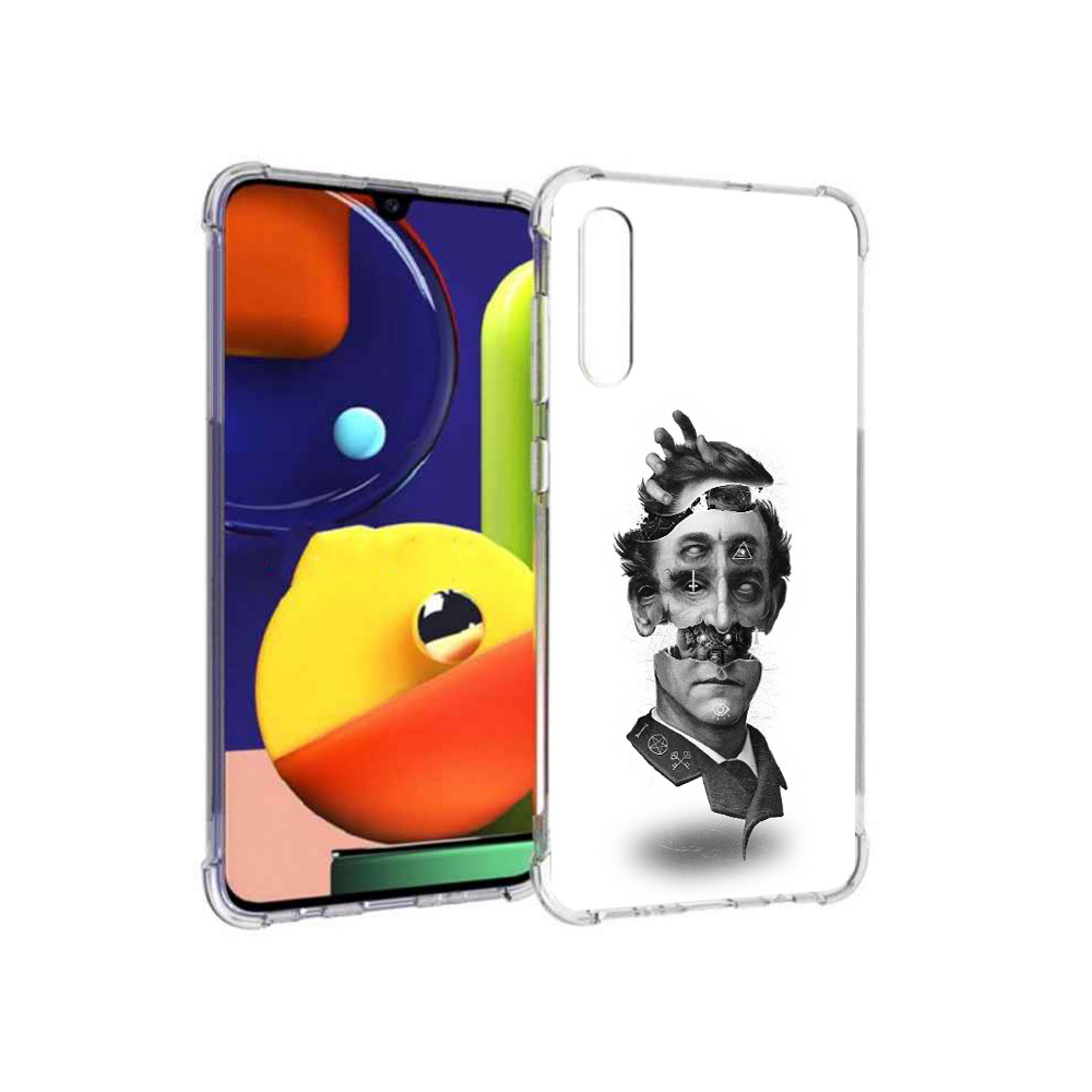 

Чехол MyPads Tocco для Samsung Galaxy A70 страшное лицо абстракция (PT128584.546.628), Прозрачный, Tocco