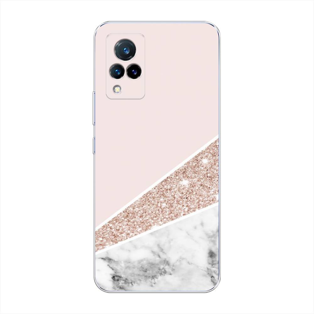 

Чехол на Vivo V21 "Блестящий розовый мрамор", 264350-3